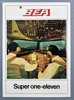 BEA British European Airways München BAC1-11 Airline Prospekt Super One-Eleven BA