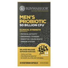 2 X Sunwarrior, Men's Probiotic, 30 Vegetarian Capsules