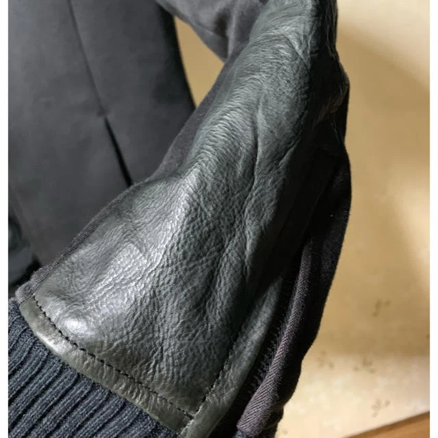 Kumagai Kazuyuki Attachment Leather Varsity Jacket Margiela No.tr461 - Image 4 of 4