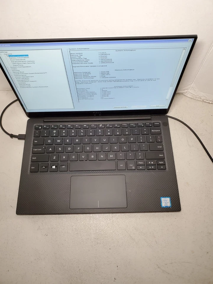 Laptop Dell XPS 13 9370 Intel Core i5-8350U 1,70 GHz 8 GB de RAM ¡Sin SSD/OS! #69 Foto 3 de 4