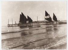 Foto Epoca 24x18 Barche Vele al Terzo Bragozzi Porto Fano Adriatico Vintage