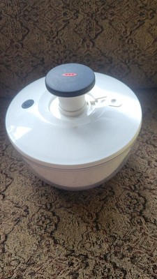 OXO GOOD GRIPS Large 10.5'' SALAD SPINNER #DH17 WHITE LID & CLEAR BOWL Non Slip