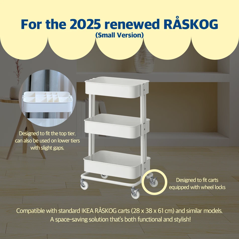 5-Type IKEA Divider Set (S) – RÅSKOG Modular Bins – Fits Small (28x38x61 cm) - Image 3 of 4