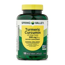 Spring Valley Turmeric Curcumin with Ginger Powder Dietary Supplement Vegetar...