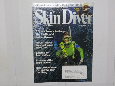 Skin Diver Magazine 1999 February Shark Lover's Fantasy Cayman Islands 4A