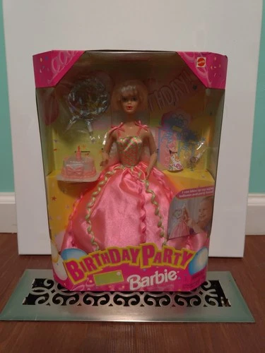 MATTEL Birthday Party Barbie 1998 Blows Up Balloons Vintage Set #22905 -