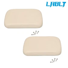 LABLT 2×White Seat Back Cushion Assembly For Club Car DS 1979-2000.5 Golf Cart