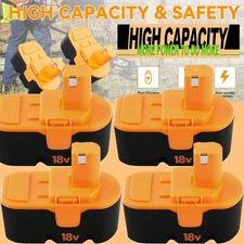 2PACK 4PACK 18V 3.6Ah NI-MH Battery For Ryobi 18V 13022 ABP1801 OR Charger USA