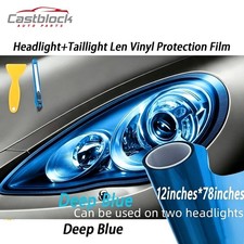 12x78 Gloss Deep Blue Film Tint Lens Vinyl Wrap Fit For Headlight Taillight 12x78 Gloss Deep Blue Film Tint Lens Vinyl Wrap Fit For Headlight Taillight