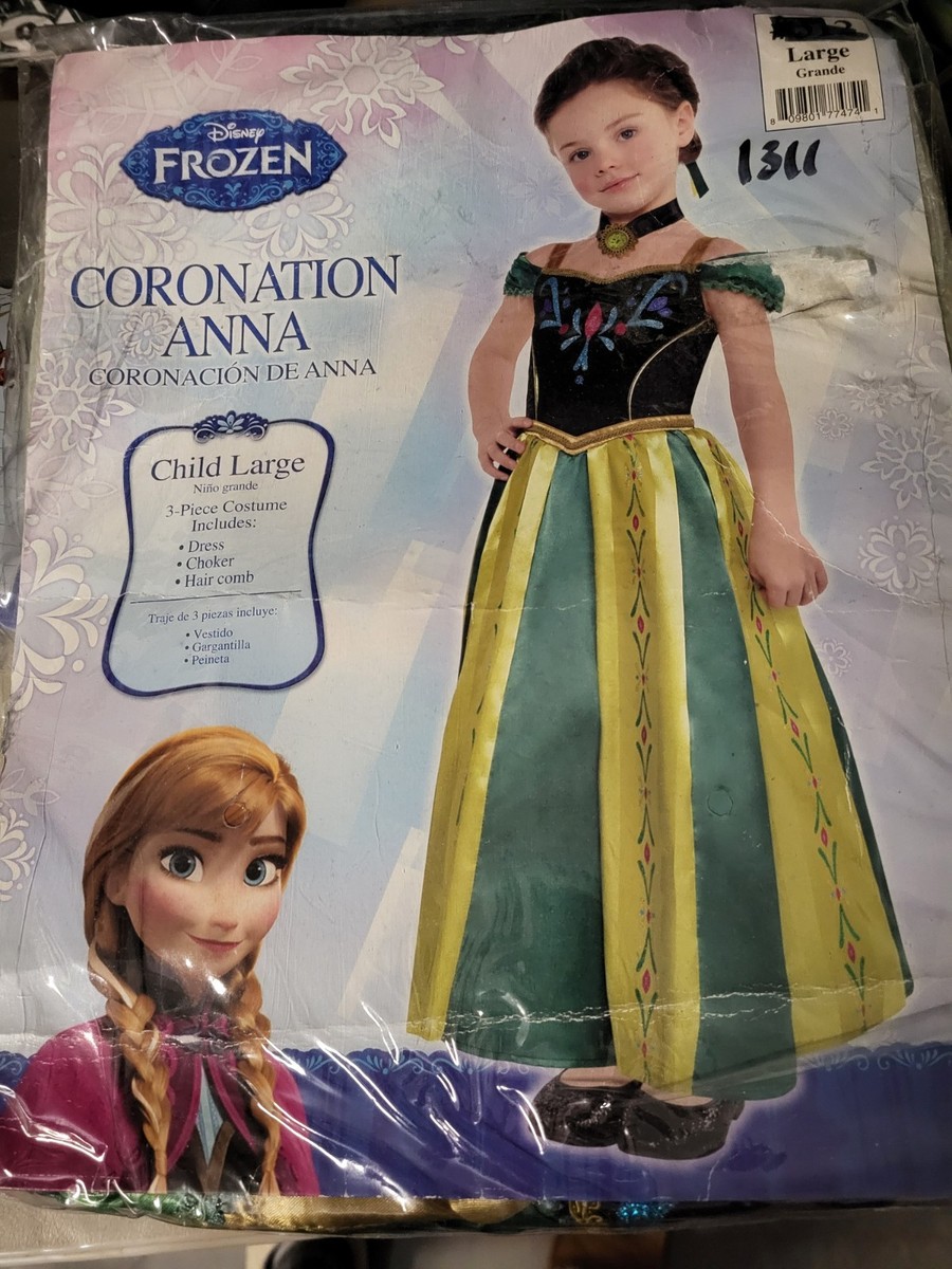 Disney Frozen Anna Dress-up Coronation Dress Child Large | eBay Disney Frozen Anna Dress-up Coronation Dress Child Large | eBay