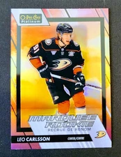 2023-24 OPC O-Pee-Chee Platinum Sunset Marquee Rookie Leo Carlsson RC #293