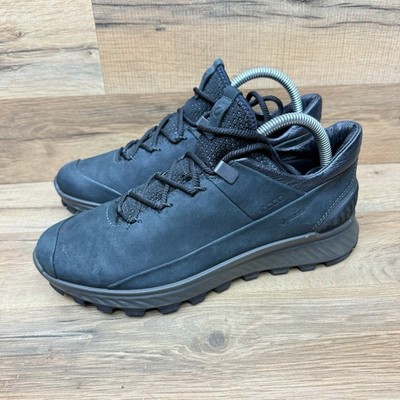 Ecco Gore Tex Women Size 7 Exostrike Black Suede Leather Shoes
