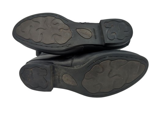 Born schwarze Leder-Stiefeletten mit Schnalle und seitlichem Reißverschluss Größe 9,5 F54203 - Bild 6 von 11