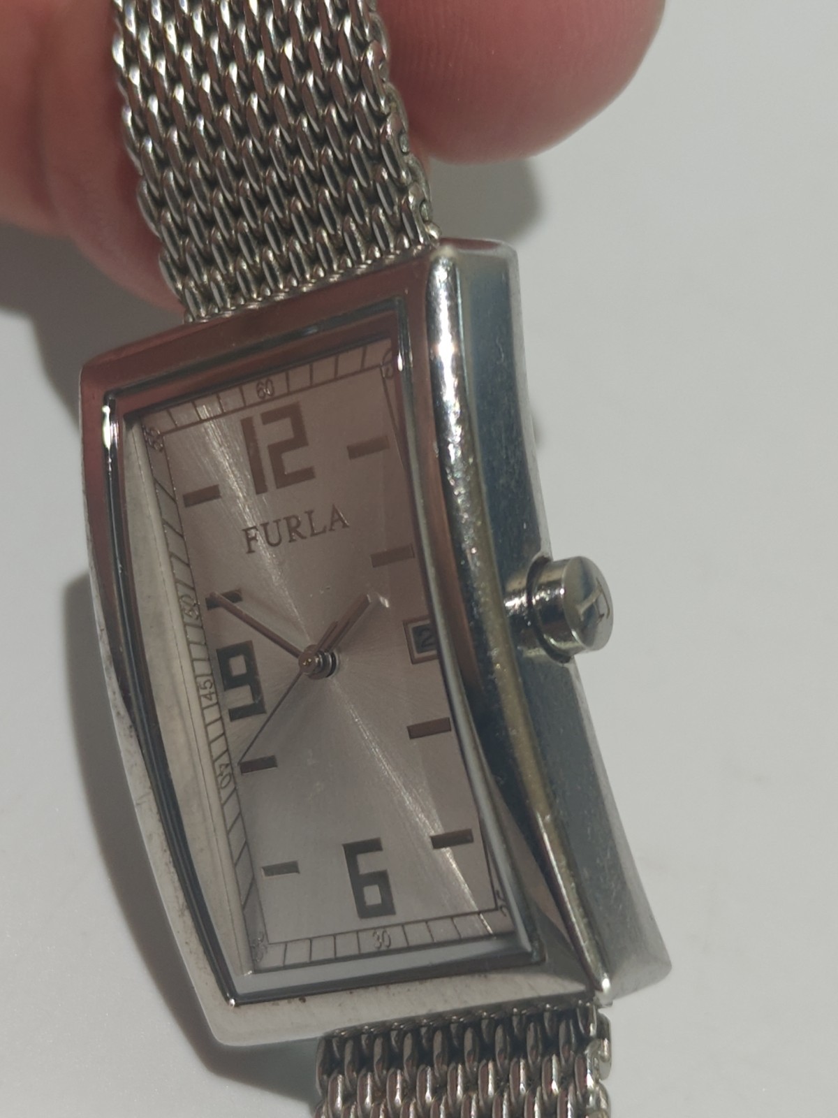 Furla Women's Silver Rectangular Analog Watch w/ … - image 6