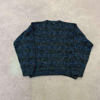 Vintage Abstrakt Strickpullover Gemustert Opa Strickpullover Herren M