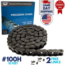 #100H Heavy Duty Roller Chain 10 Feet with 2 Connecting Links