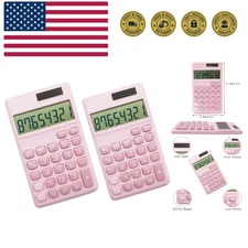 Basic Standard Calculators Small Digital Desktop Calculator with 8-Digit LCD ...