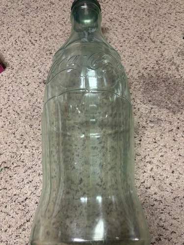 Coca Cola Coke Plastic Bottle Piggy Bank 24” Tall Bank Coin Storage Vintage