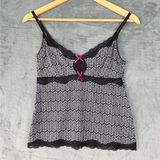 Womens Top Medium Babydoll Y2K Fairy Grunge Lace Coquette Feminine Whimsygoth