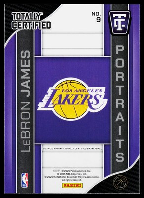 LeBron James 2024-25 Panini Totally Certified Portraits Los 