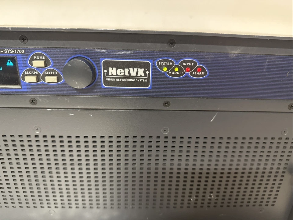 Harris NetVX-1700 Video Networking System SYS 1700 W/TMX-M12(2)ENCH11(2)SYS-A22 - Image 3 of 4