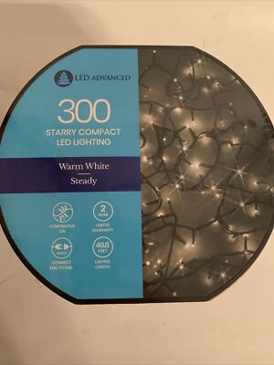 LED ADVANCED 300 WARM WHITE LED LIGHTS SUPER BRIGHT STEADY LIT