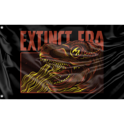 Extinct Era Dark Flagge/Fahne Unikales Design 90x150 Herg. in EU