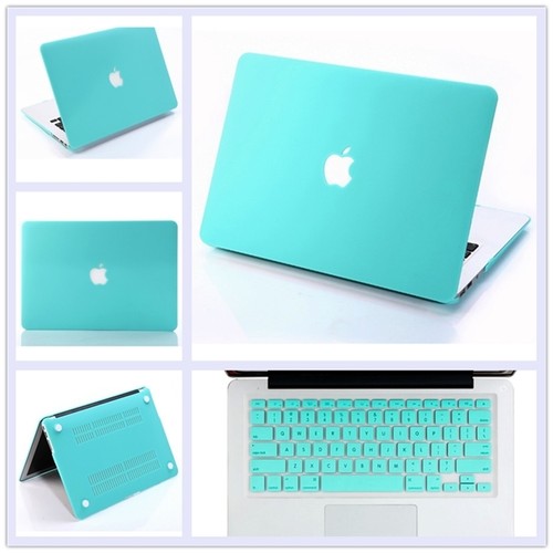 Tiffany Blue Matt Hard Case+Keyboard Cover for Macbook Pro 13 15" Air 11" Retina - Photo 1 sur 10