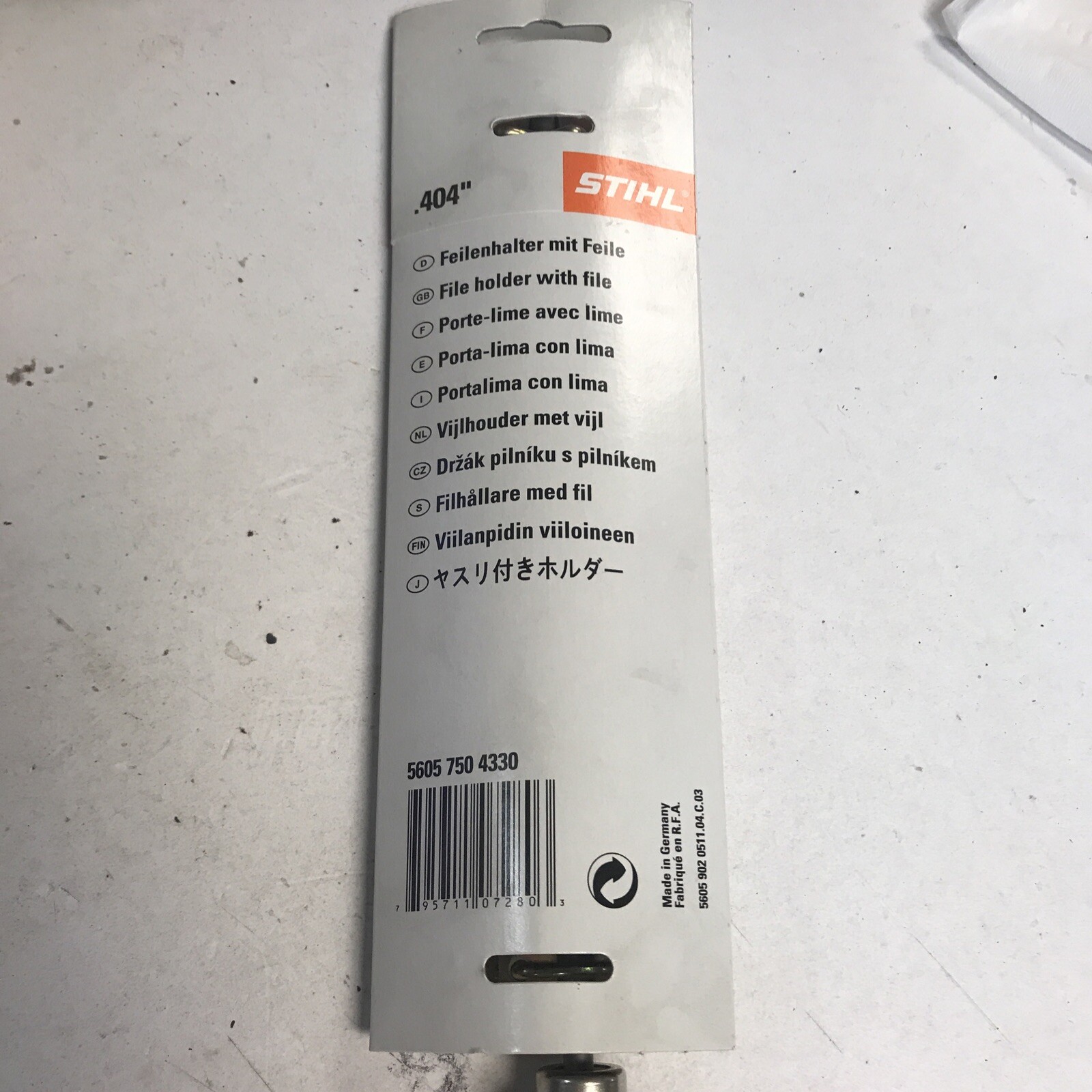 Stihl Chainsaw Chain Sharpening File Guide 0.404 Pitch 5605 750 4330 ...