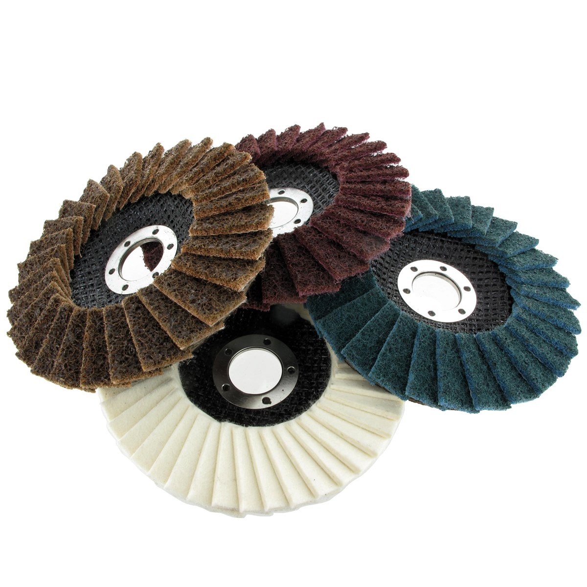 5er-Set Polierfächerscheiben Aus Wollfilz, 125 Mm Ø, 22,2 Mm Bohrung – Für Winkelschleifer, Hochglanz-Politur Für Metall & Glas