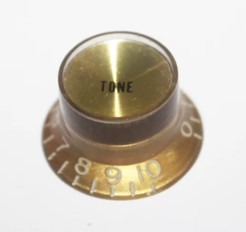 1990's Vintage Gibson Reflector Knob Gold Bonnet Top Hat Knobs Les Paul ES SG