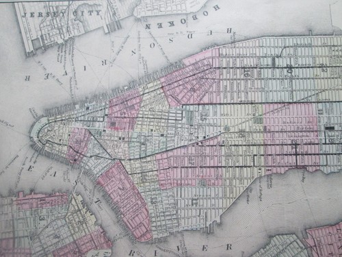 ONE (1) 1884, NEW YORK CITY, MITCHELL'S MAP, ORIGINAL, ANTIQUE, PERIOD, MAP - Picture 6 of 10