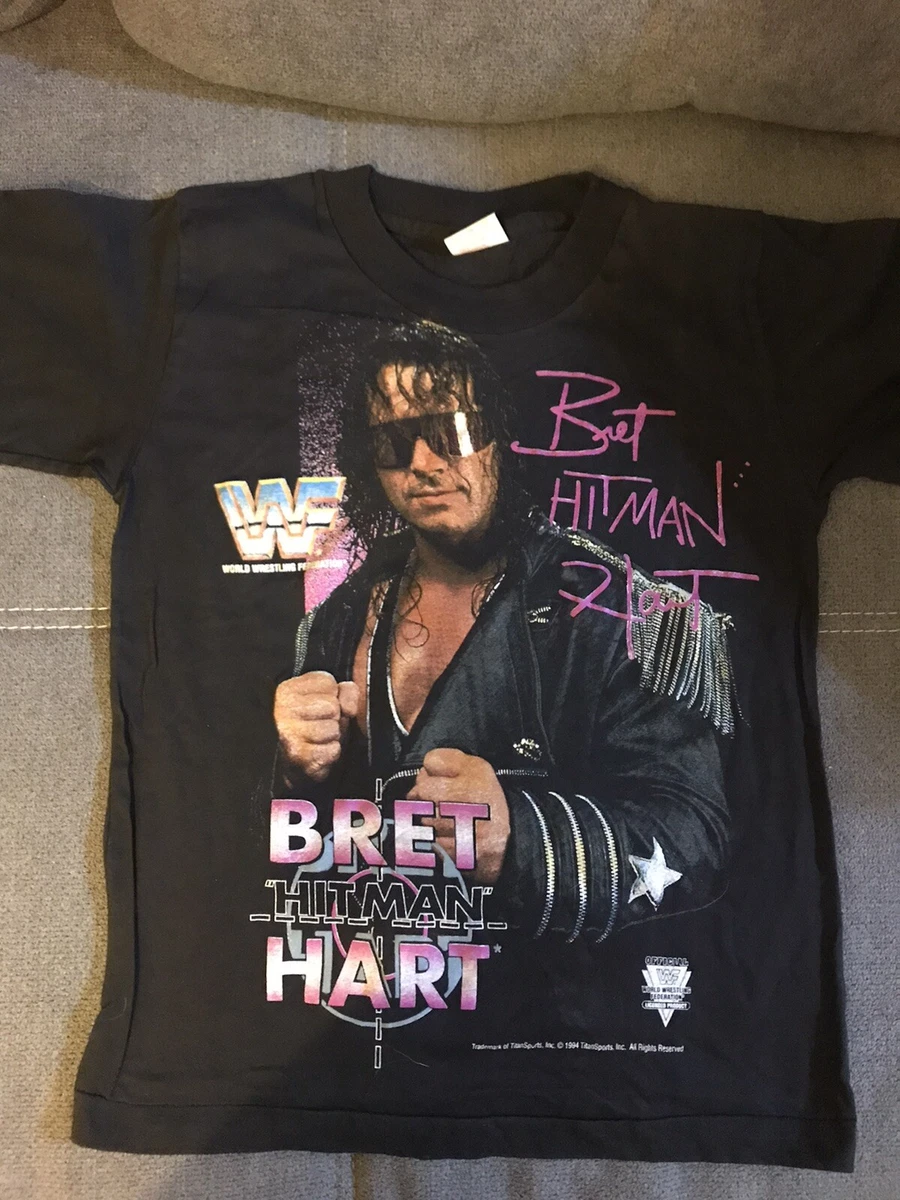 bret hart t shirt vintage