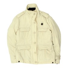 Blauer Usa Womens Beige Padded Utility Jacket | Vintage High End Designer Vtg