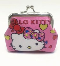 Adorable Hello Kitty Cartoon Coin Purse - Mini Clutch with Kiss-Lock Closure