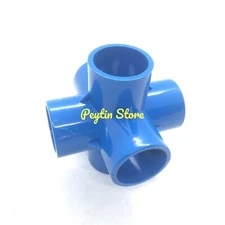 1Pc ID20~50mm PVC 3~6Way Plastic Fitting Blue Water Supply Pipe Joint