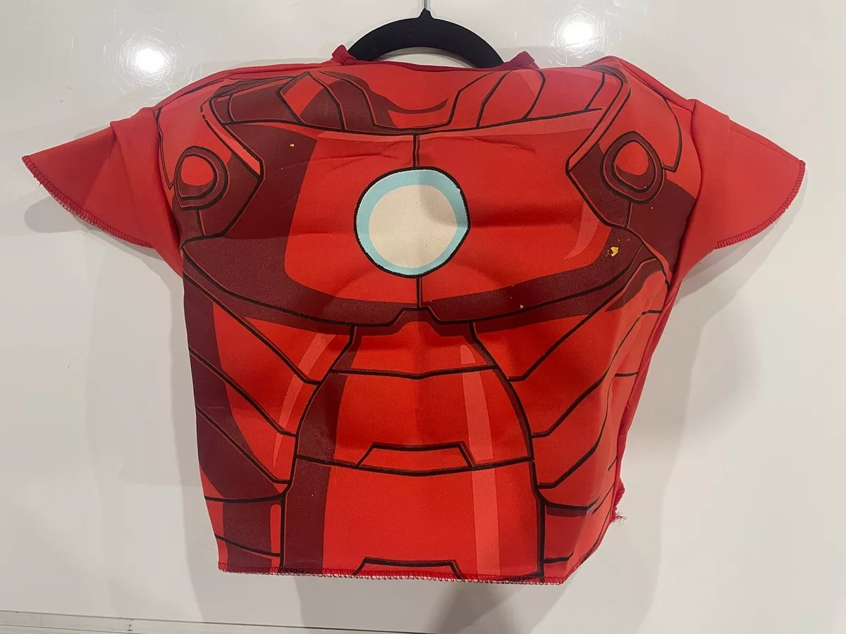 Marvel Universe Child Iron Man Muscle Chest T-Shirt and Mask 8-10