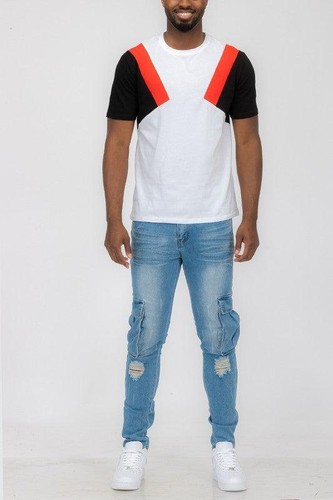 Color Block Short Sleeve Tshirt - Picture 5 of 12
