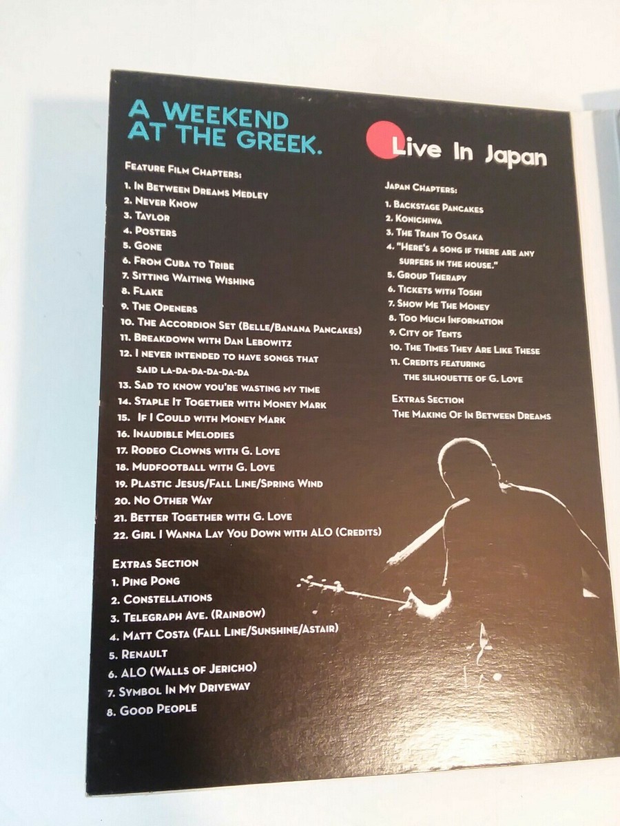 J ジョンソンA WEEKEND AT THEGREEK＋LiveInJapan Jack Johnson A Weekend At The Greek & Live In Japan DVD