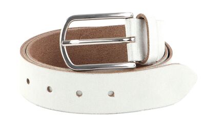 Vanzetti Glitter Radiance 35mm Metallic Belt W105 Gürtel White Silver