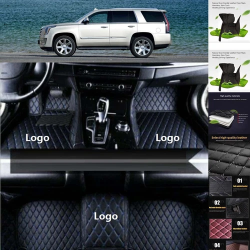 For Cadillac Escalade Car Floor Mats Luxury Custom Cargo Liners Mats Waterproof - Picture 12 of 33