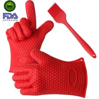 Kitchen Heat Resistant Silicone Glovesgrilling Gloves Oven Pot Holder Baking ... on sale Kitchen Heat Resistant Silicone Glovesgrilling Gloves Oven Pot Holder Baking ... on sale