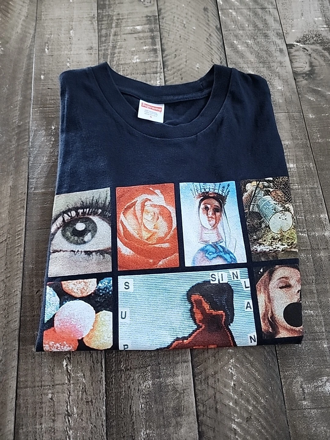 Tee shirt homme Supreme Original Sin bleu marine taille S 