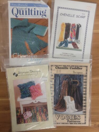 Lot Of 4 Faux Chenille Patterns - Picture 1 of 1