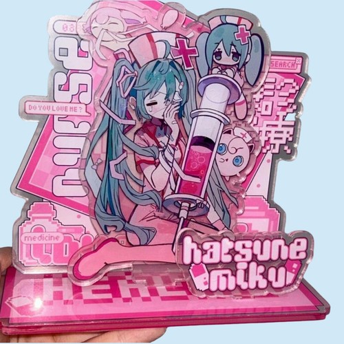 Hatsune Miku Anime Figure Acrylic Standing Sign Cartoon Cute Stand Model Desktop - Picture 11 of 12