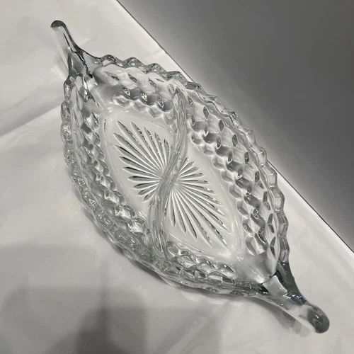 Fostoria American Clear 12" x 5 1/2" Large Oval Relish Boat Mid 1920's Vintage