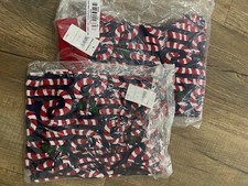 NWT Hanna Andersson CANDY CANE HOLIDAY ORGANIC Women Pajamas XS Christmas