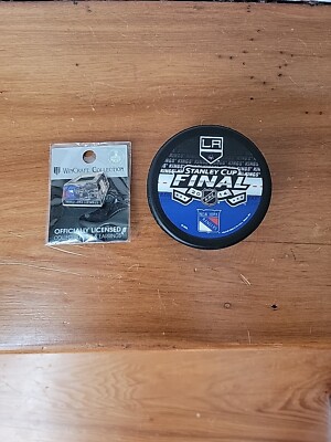 2014 Stanley Cup NY Rangers vs LA Kings Puck And Pin
