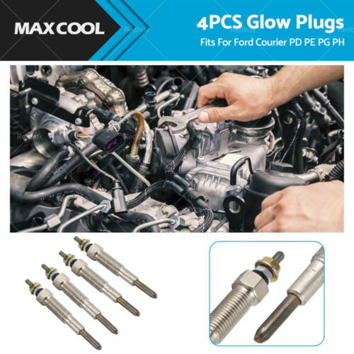Fit For Ford Courier PD PE PG PH 2.5L WL WLT Diesel Turbo 96-06 Glow Plugs 4 PCS - Picture 2 of 10