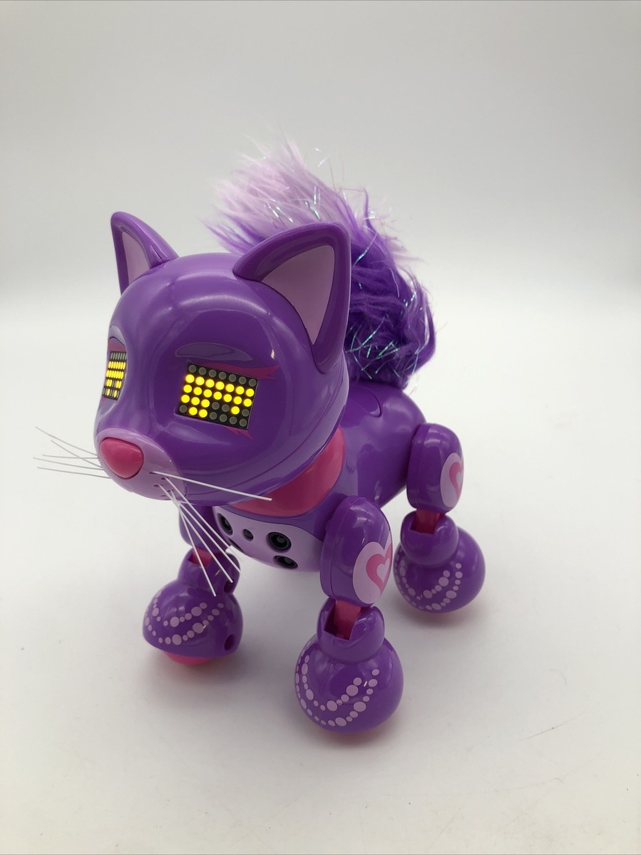 Zoomer Meowzies Interactive Purple Robot Cat Kitten Kitty by Spin